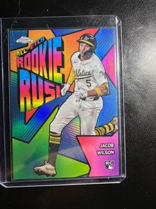 2025 Topps Chrome - Jacob Wilson All-Etch Rookie Rush #CERR-6 SP Oakland (RC) - Picture 1 of 2