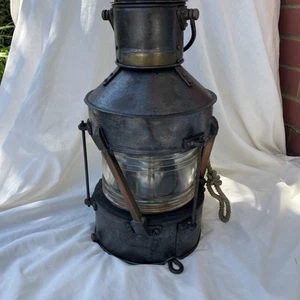 Vintage WW2 Period Ships Anchor Lamp By Alderson & Gyde - Picture 1 of 12