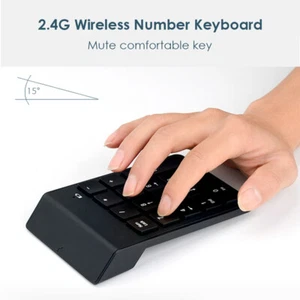 18 Keys 2.4G Wireless Numeric Keypad for Laptop Tablets Digital Keyboard Numpad - Afbeelding 1 van 12