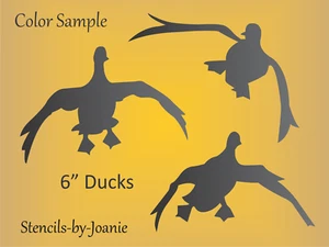 Stencils by Joanie 6" Landing Ducks Marsh Bird Hunt Outdoor Cabin DIY Art Signs - Picture 1 of 6