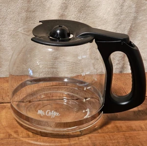 Mr. Coffee 12-Cup Coffee Carafe Glass Pot Replacement Black Handle & Lid KO75YL - Picture 1 of 6
