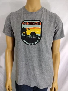 Maglietta STATE OF MINE ALABAMA SS grigio cotone ""Heart of Dixie"" grafica esterna - Foto 1 di 8
