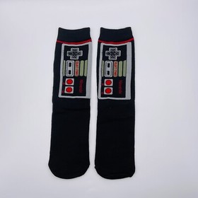 Video Game Socks Men&rsquo;s Size 10-13 NES VTG Style Controller Black Unisex 1 Pair