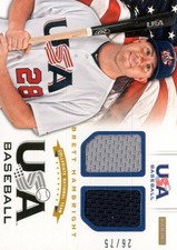 2012 USA Baseball Collegiate National Team Dual Jerseys #11 Brett Hambright/75