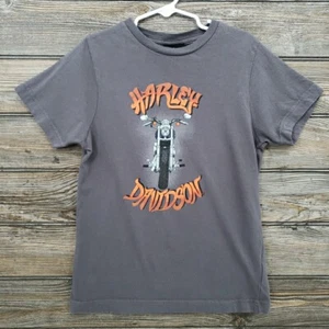 Harley Davidson T-Shirt Youth Small Gray Las Vegas Nevada - Picture 1 of 5