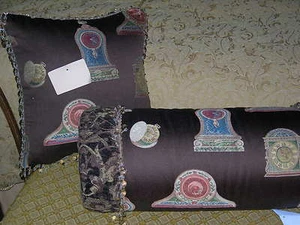 Traditional Decorative Timeless Bolster Brown Silk Bed Pillow - Picture 1 of 3