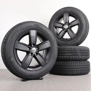 Sommerräder VW Polo 6 2G AW 15 Zoll Original Alu-Felgen 2G0071495 schwarz matt - Bild 1 von 7