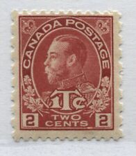 Canada KGV 1916 2 cents War Tax perf 12 by 8 mint o.g. hinged 