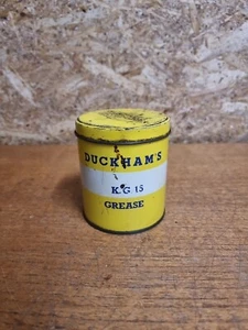 Vintage Duckhams Kg13 One Pound Grease Tin Petrol Oil Interest - Picture 1 of 6