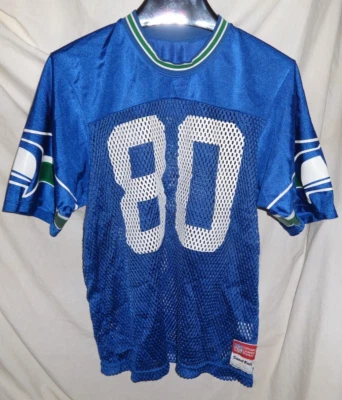 Camiseta Vintage Seattle Seahawks Rawlings Malha de Areia Steve Largent #80 NFL M/L - Imagem 1 de 4