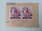 Briefmarken Saar 1947 Mi 210 gestempelt auf Briefpapier / überstempelt