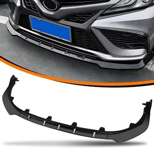 Front Bumper Lip Fit for 2018-2024 Toyota Camry LE SE XSE XLE Hybrid,Glossy B... - Picture 1 of 8