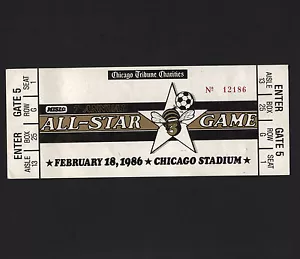 1986 7th MISL Soccer Allstar Game Ticket chicago Stadium chicago Sting - Picture 1 of 2