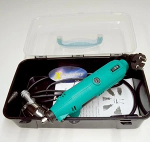 Mini trapano smerigliatrice 130w 388 accessori lucida leviga tipo Dremel Drimmel - Foto 1 di 6
