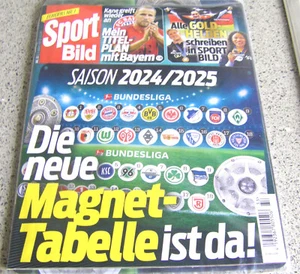 Sport Bild-1. und 2 Bundesliga- MAGNET TABELLE 2024/2025-in OVP- 1.und 2.BL-TOP- - Bild 1 von 7