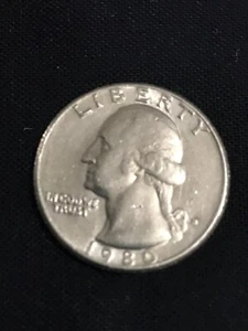 1980 D 25C Quarter "Filled In Mint Mark" - Picture 1 of 2
