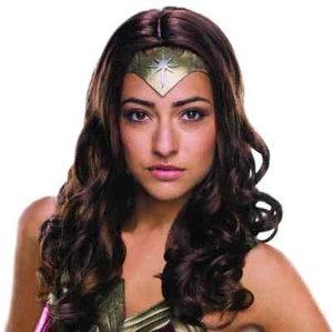 Wonder Woman Wig Batman vs Superman Halloween Deluxe Adult Costume Accessory - Picture 1 of 1
