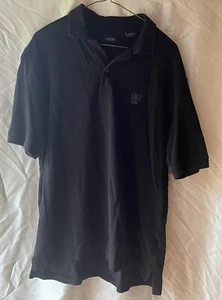 IZOD Polo Uomo Grande Nera Golf Rugby Casual 100% Cotone - Foto 1 di 4