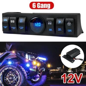 12Volt 6 Gang Control Panel Backlit Light Switch for 2009-2018 Jeep Wrangler JK - Picture 1 of 10