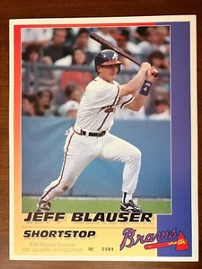 Atlanta Braves Poster Card Vintage 1995 AJC Limited 8,5x11 Jeff Blauser #0089 - Bild 1 von 2