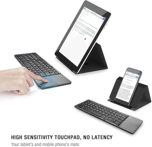 Folding Bluetooth Keyboard, Portable Mini Ultra-Slim Wireless Keyboard with Touc - Picture 1 of 7