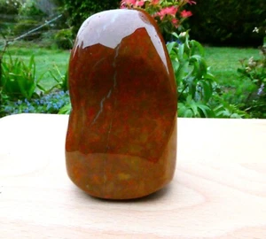 Grueso Piedra de Sangre Cristal Forma Libre Independiente Totalmente Pulido Altura 75mm 290g - Imagen 1 de 6