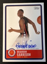 2023 Topps Chrome McDonalds All American On Card Auto Brandon Garrison Insert 