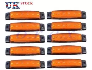 10x Bernstein 6 SMD LED Seitenmarkierungsleuchten 24V LKW LKW Anhänger Wohnwagen Bus Van - Bild 1 von 2
