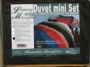  Microfiber Duvet Covers Sets Dark Blue, Size King - Picture 1 of 1