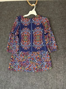 Rare Editions Boho Floral Sundress sz 8 Blue Floral - Picture 1 of 5