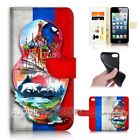 ( For iPhone 6 / 6S ) Wallet Flip Case Cover AJ40335 Russia Flag
