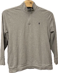 Polo Ralph Lauren Suéter Para Hombres 2XL XXL Gris Algodón Cuarto Cremallera Sudadera - Imagen 1 de 7
