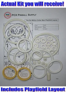 1978 Bally The Six Million Dollar Man Pinball Machine Rubber Ring Kit - Picture 1 of 2