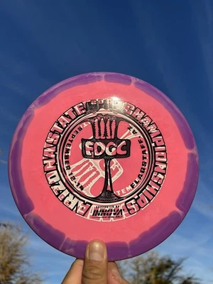 NEW Innova Leopard 3, Halo Swirly Star 174g, Pink/Purple w/ 2025 AZ State Champs - Image 1 of 3