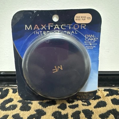 Max Factor TRUE BEIGE #125 Pan-Cake Water Activated Makeup Sealed - Image 1 of 4