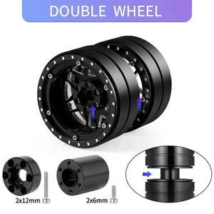 Llantas Beadlock dobles de 2,2" para coche de radiocontrol AXIAL Wraith RR10 SCX10-II TRX4 1/10 - Imagen 1 de 8