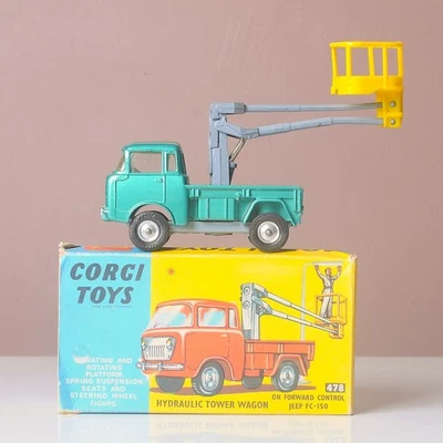 Corgi Toys 478 Hydraulic Tower Wagon On Forward Control Jeep FC-150, With Box - Image 1 of 4