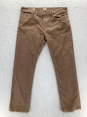J Crew 770 Straight Corduroy Pants Mens 38x32 Brown Slim Fit Stretch 5-Pocket - Image 1 of 4