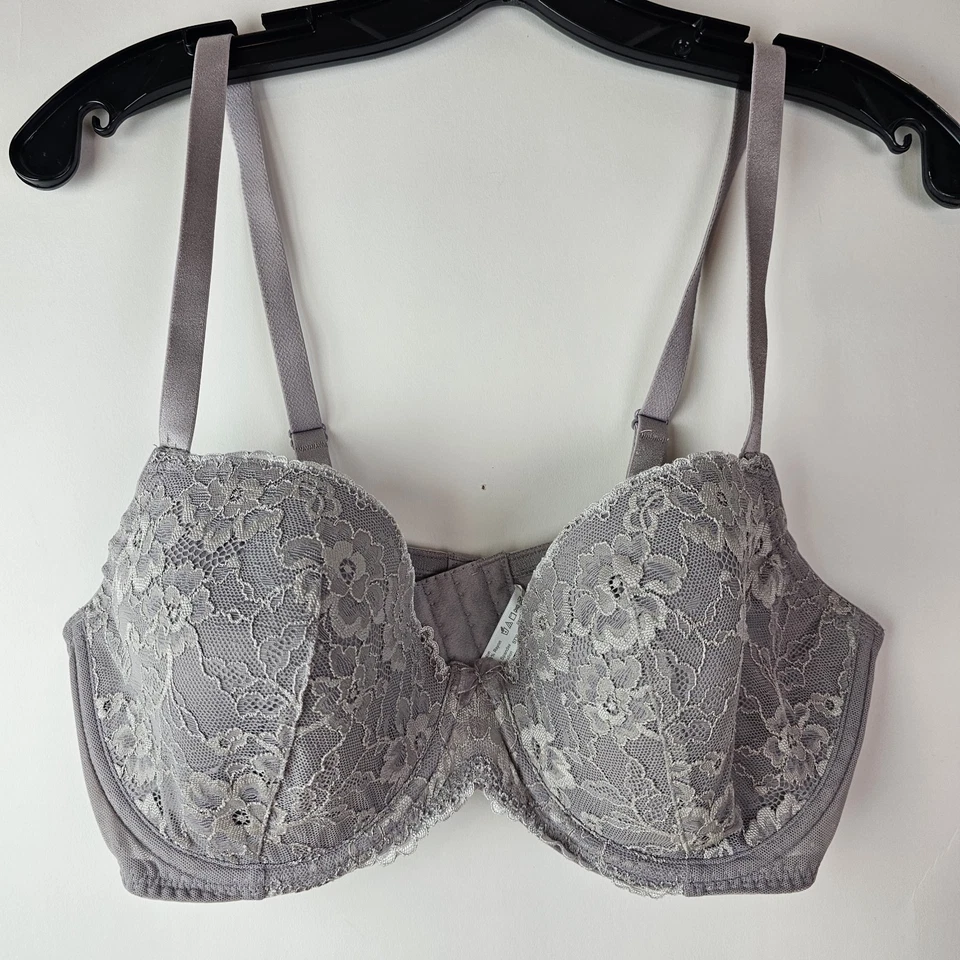 Apt. 9 Intimates Lace Bra Gray Underwire Push Up 40C - Image 1 of 4