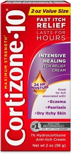 Cortizone 10 Crema Hidratante Intensiva Anti-Picor Máxima Fuerza, 1% Crema 2 Oz - Imagen 1 de 8