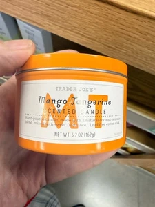 Trader Joe’s Mango Tangerine Scented Candle Limited Edition - Picture 1 of 3