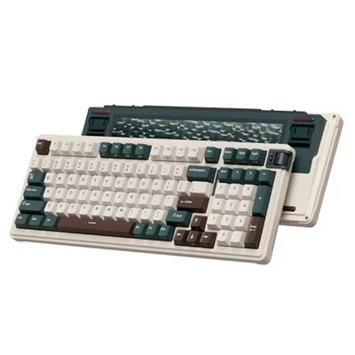  K98 Wireless Mechanical Keyboard, Triple Mode BT/2.4G/USB-C Rain Switch Green - Image 1 of 4