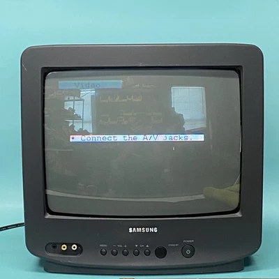 Retro CRT Gaming TV Samsung TXH1372 Tested Working Television Analog Coaxial - Image 1 of 4