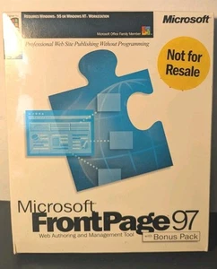 Microsoft FrontPage 97 SEALED Box - Picture 1 of 2