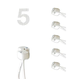 5 Pack MR16 Socket for LED & Halogen Bulbs, Mini Bi-Pin Socket Led Light mr11... - Picture 1 of 7