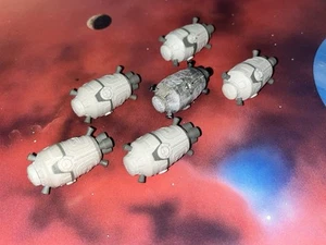 90’s Micro Machines Star Wars Lot X6 Emergency Escape Pod Space Ship Fleet - Picture 1 of 1