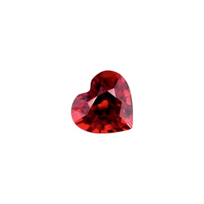 NATURAL 2.13ct VIVID Red Orange Spessartine Garnet Heart Cut 7.7x7.2mm Gem VS - Image 1 of 3