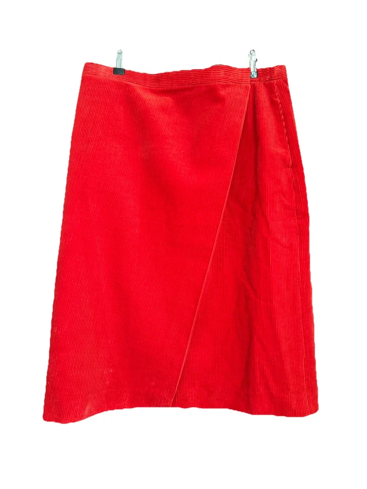 John Lewis Women’s Rust RedCord Wrap Skirt Knee Length Size 16 - Image 1 of 4