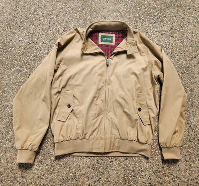 Orvis Mens Large Harrington Check Lined Jacket Bomber Baracuta Style - Image 1 of 4