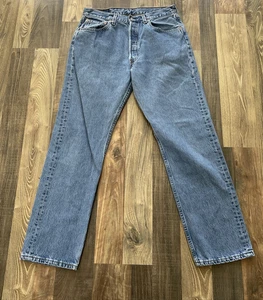 Levi’s 6501-0193 Button Fly For Women’s W30 L29 Made In USA Blue Jeans - Picture 1 of 19